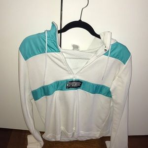 PINK Victoria’s Secret Quarter Zip Hooded Sweater